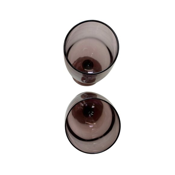 Vintage Plum-Colored Wine Glass Set Of 2 - Picture 6 of 6